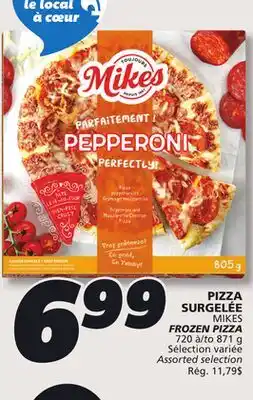 IGA MIKES FROZEN PIZZA offer