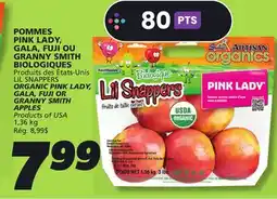 IGA LIL SNAPPERS ORGANIC PINK LADY, GALA, FUJI OR GRANNY SMITH APPLES offer