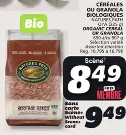 IGA NATURES PATH QI'A (225 g) ORGANIC CEREAL OR GRANOLA 650 to 907 g offer