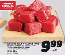 IGA FRESH STEWING BEEF CUBES offer