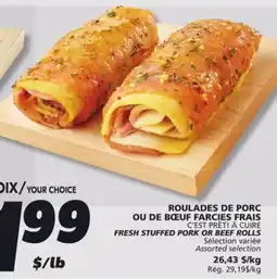 IGA FRESH STUFFED PORK OR BEEF ROLLS offer