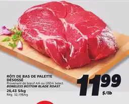 IGA BONELESS BOTTOM BLADE ROAST offer