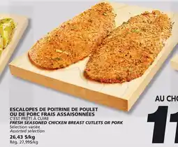 IGA C'EST PRÊT! À CUIRE FRESH SEASONED CHICKEN BREAST CUTLETS OR PORK offer