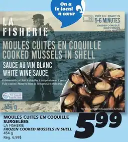 IGA LA FISHERIE FROZEN COOKED MUSSELS IN SHELL offer