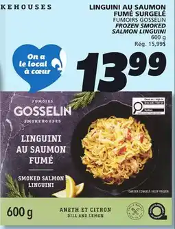 IGA FUMOIRS GOSSELIN FROZEN SMOKED SALMON LINGUINI offer
