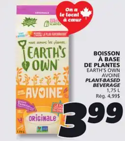 IGA EARTH'S OWN AVOINE PLANT-BASED BEVERAGE offer