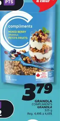 IGA COMPLIMENTS GRANOLA offer