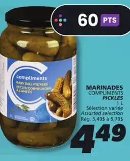 IGA COMPLIMENTS PICKLES offer