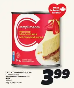 IGA COMPLIMENTS SWEETENED CONDENSED MILK offer
