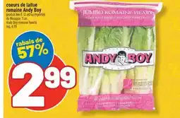 Marché Richelieu COEURS DE LAITUE ROMAINE ANDY BOY | ANDY BOY ROMAINE HEARTS offer