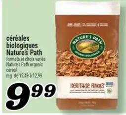 Marché Richelieu CÉRÉALES BIOLOGIQUES NATURE'S PATH | NATURE'S PATH ORGANIC CEREAL offer