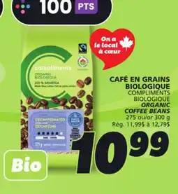IGA COMPLIMENTS ORGANIC COFFEE BEANS offer