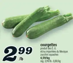 Marché Richelieu COURGETTES | ZUCCHINI SQUASHES offer
