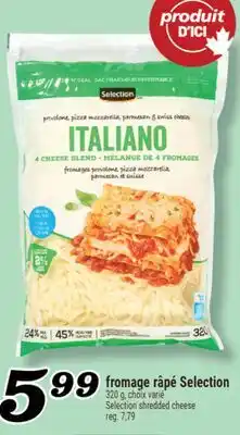 Marché Richelieu FROMAGE RÂPÉ SELECTION | SELECTION SHREDDED CHEESE offer