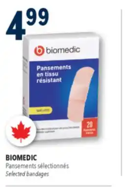 Familiprix BIOMEDIC, Selected bandages offer