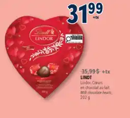 Familiprix LINDT Lindor Milk chocolate hearts offer