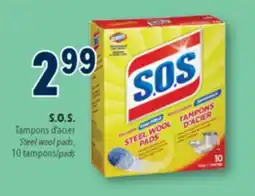 Familiprix S.O.S. Steel wool pads, 10 tampons/pads offer