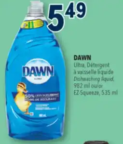 Familiprix DAWN Ultra Dishwashing liquid, 982 ml or EZ-Squeeze, 535 ml offer