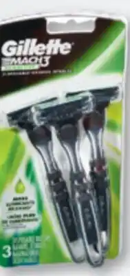 Familiprix Gillette Mach-3 sensitive disposable razors 3un offer