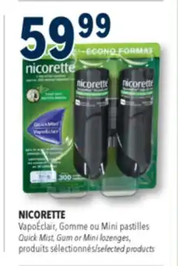 Familiprix NICORETTE Quick Mist, Gum or Mini lozenges, selected products offer