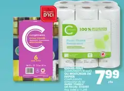 Marché Bonichoix COMPLIMENTS PAPER TOWELS OR FACIAL TISSUES offer