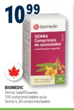 Familiprix BIOMEDIC Laxative, 100tablets or Senna-S, 60tablets offer