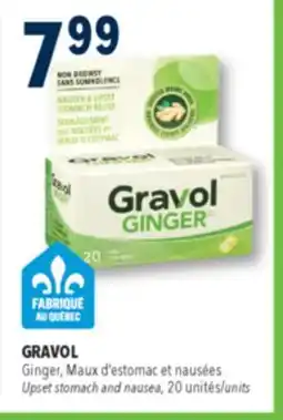 Familiprix GRAVOL, Ginger, Upset stomach and nausea, 20 units offer