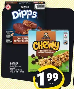 Marché Bonichoix QUAKER DIPPS, CHEWY BARS offer