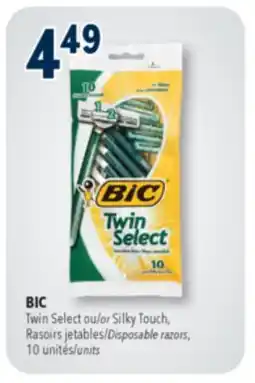 Familiprix BIC, Twin Select or Silky Touch, Disposable razors, 10 units offer
