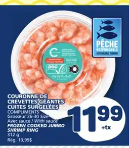 Marché Bonichoix COMPLIMENTS FROZEN COOKED JUMBO SHRIMP RING offer