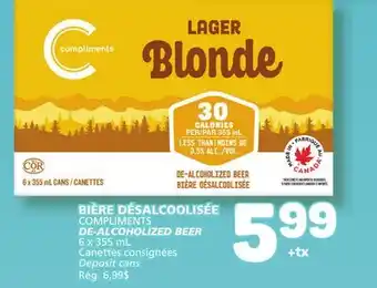 Marché Bonichoix COMPLIMENTS DE-ALCOHOLIZED BEER offer