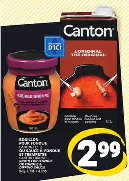 Marché Bonichoix CANTON FOR FONDUE OR FONDUE & DIPPING SAUCE offer