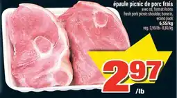 Super C ÉPAULE PICNIC DE PORC FRAIS | FRESH PORK PICNIC SHOULDER, BONE-IN, ECONO PACK offer