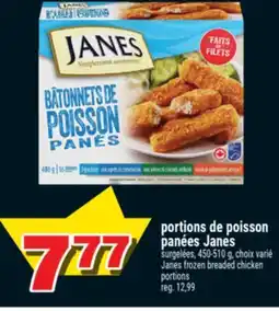 Super C portions de poisson panées Janes | Janes frozen breaded chicken portions offer