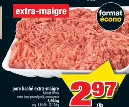 Super C PORC HACHÉ EXTRA-MAIGRE | EXTRA LEAN GROUND PORK offer