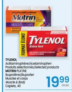 Uniprix Tylenol Acétaminophène/Acetaminophen Motrin Platine Ibuprofène/Ibuprofen offer