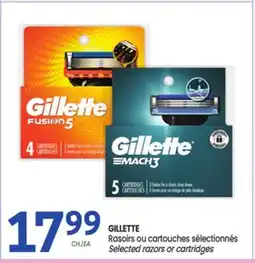Uniprix GILLETTE Rasoirs ou cartouches sélectionnés/ Selected razors or cartridges offer