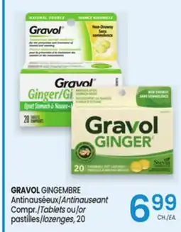 Uniprix GRAVOL GINGEMBRE Antinauséeux/Antinauseant Compr./Tablets ou/or pastilles/lozenges offer