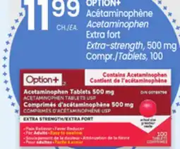 Uniprix OPTION+ Acétaminophène/Acetaminophen, Extra fort/Extra-strength, 500 mg offer