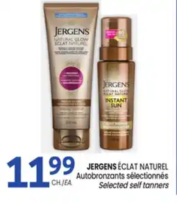 Uniprix JERGENS ÉCLAT NATUREL Autobronzants sélectionnés/ Selected self tanners offer