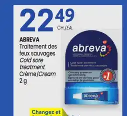 Uniprix ABREVA Traitement des feux sauvages/Cold sore treatment Crème/Cream offer