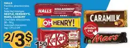 Brunet HALLS Pastilles sélectionnées , NESTLÉ, HERSHEY'S, MARS, CADBURY Chocolats sélectionnés offer