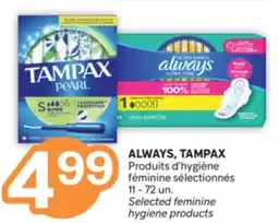 Brunet ALWAYS, TAMPAX Produits d'hygiène féminine sélectionnés offer
