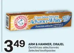 Brunet ARM & HAMMER, ORAJEL Dentifrices sélectionnés Selected toothpastes offer