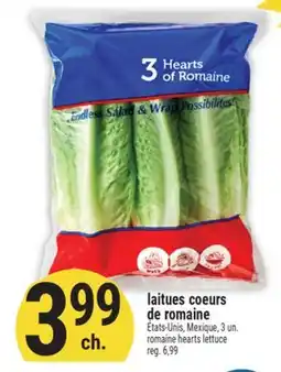 Marché Adonis Laitues coeurs de romaine | romaine hearts lettuce offer