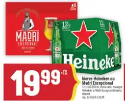 Marché Adonis BIERES HEINEKEN OU MADRI EXCEPCIONAL / HEINEKEN OR MADRI EXCEPCIONAL BEERS offer