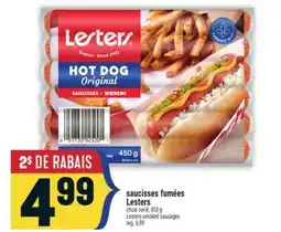 Marché Adonis SAUCISSES FUMÉES LESTERS | LESTERS SMOKED SAUSAGES offer