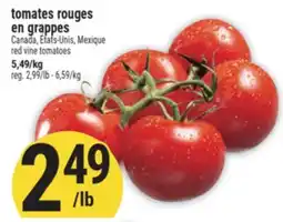 Marché Adonis TOMATES ROUGES EN GRAPPES | RED VINE TOMATOES offer