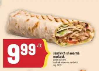 Marché Adonis Sandwich shawarma markouk | markouk shawarma sandwich offer