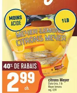 Marché Adonis CITRONS MEYER | MEYER LEMONS offer